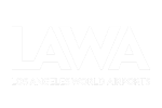 LAWA white logo.